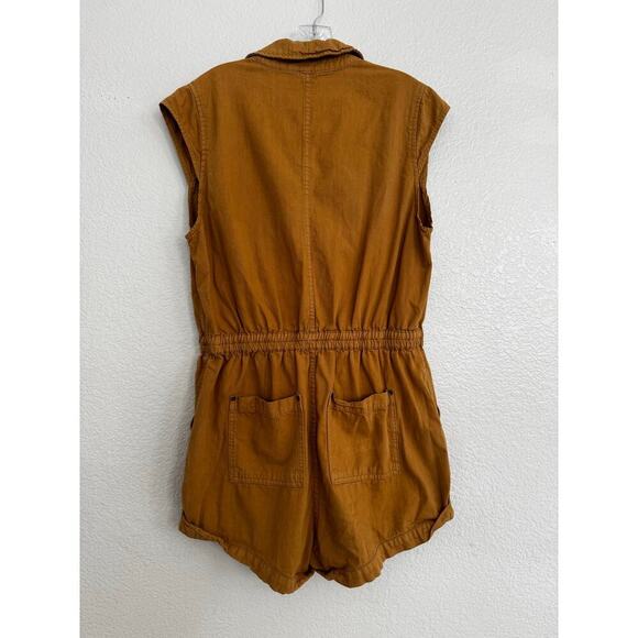 Free People Tan Parachute Brief Romper Size M - Picture 3 of 5